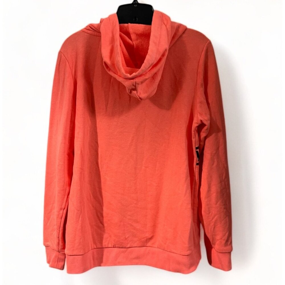 PINK Victoria's Secret Womens Zip-Up Hoodie Coral & Black Medium - Picture 7 of 10